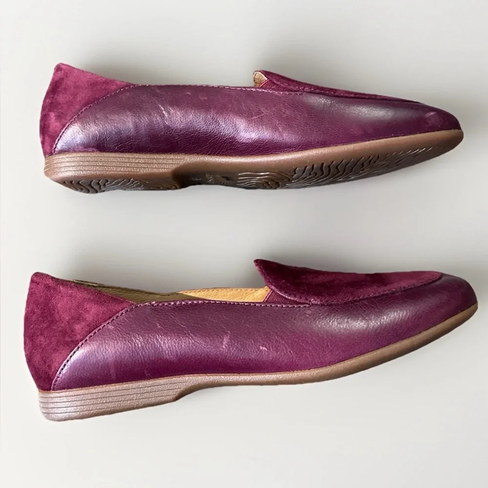 New‎ Dansko Wine Glazed Leather Lace Women's Loafers 38 /7.5-8 USA
